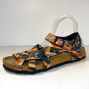Birkenstock Papillio Marbella Sandals in Orange Splinter Size Womens 10 Mens 8
